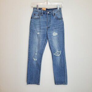 Levi's 501 Premium Denim women's distressed jeans